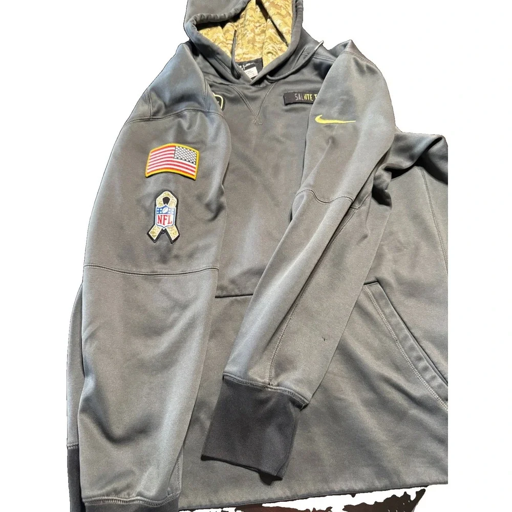 Nike Buffalo Bills Salute To Service 2016 Hoodie Anthracite Camo Mens Large L